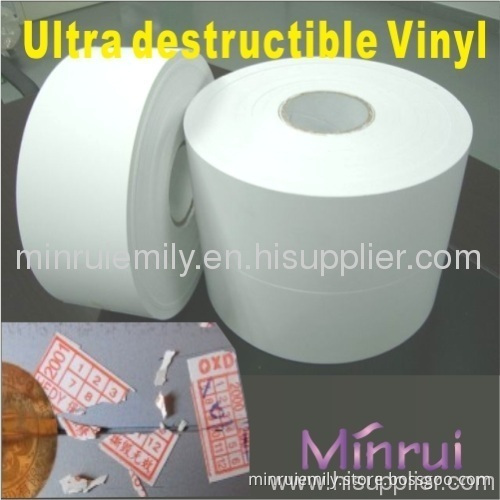 Ultra Destructible Label Paper,destructible Vinyl Label Materials